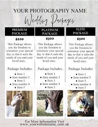 marriage photography package