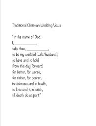 non traditional christian wedding vows