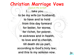 traditional christian wedding vows