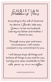 christian vows examples